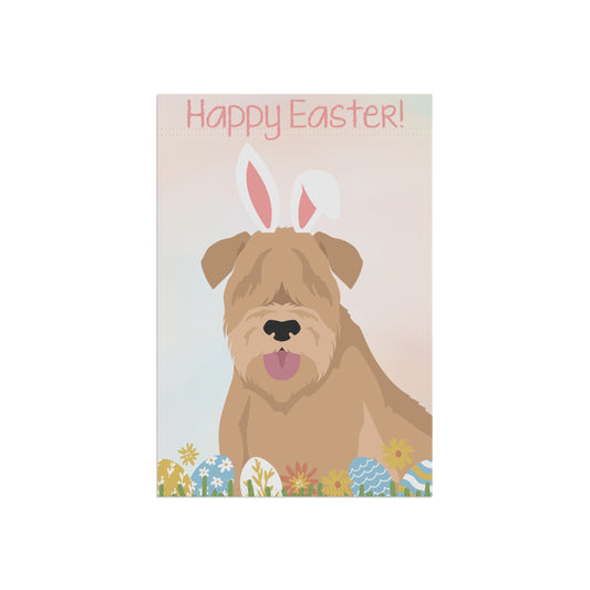 Soft Coated Wheaten Terrier Dog Happy Easter Garden Flag