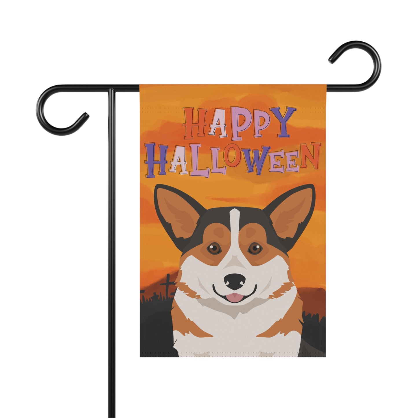 Pembroke Welsh Corgi Dog Halloween Garden Flag