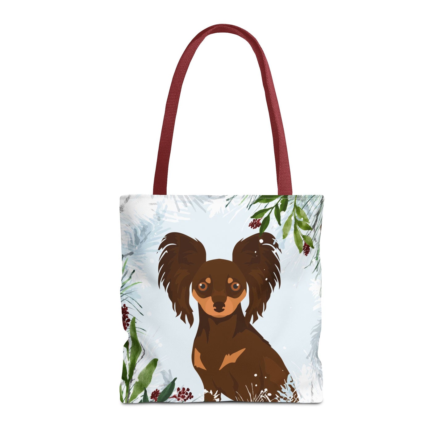 Russian Toy Terrier Dog Christmas Holiday Tote Bag 16x16