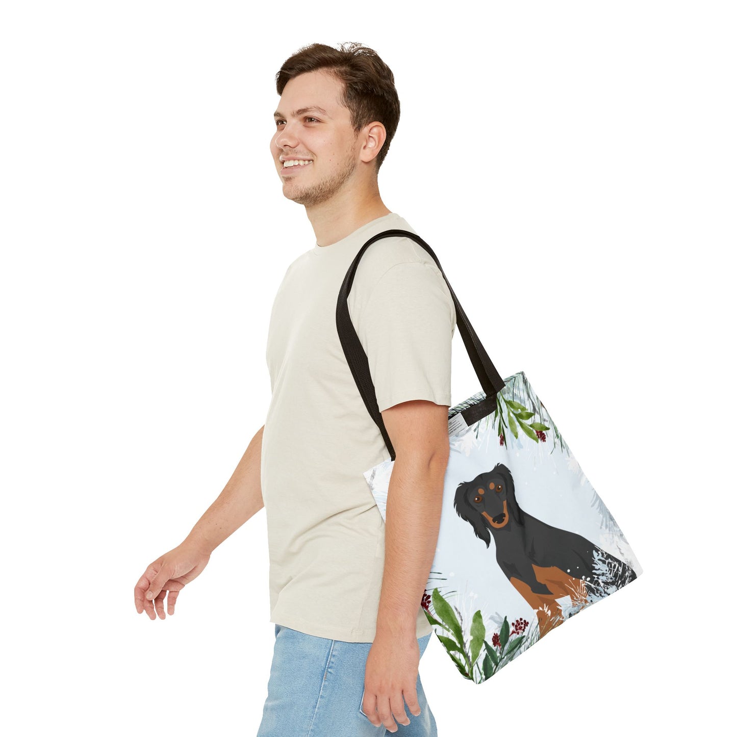 Saluki Dog Christmas Holiday Tote Bag 16x16