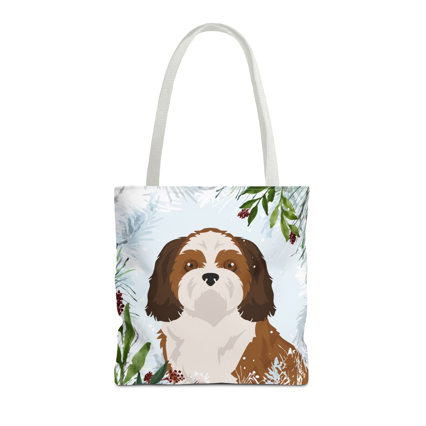 Shih Tzu Dog Christmas Holiday Tote Bag 16x16