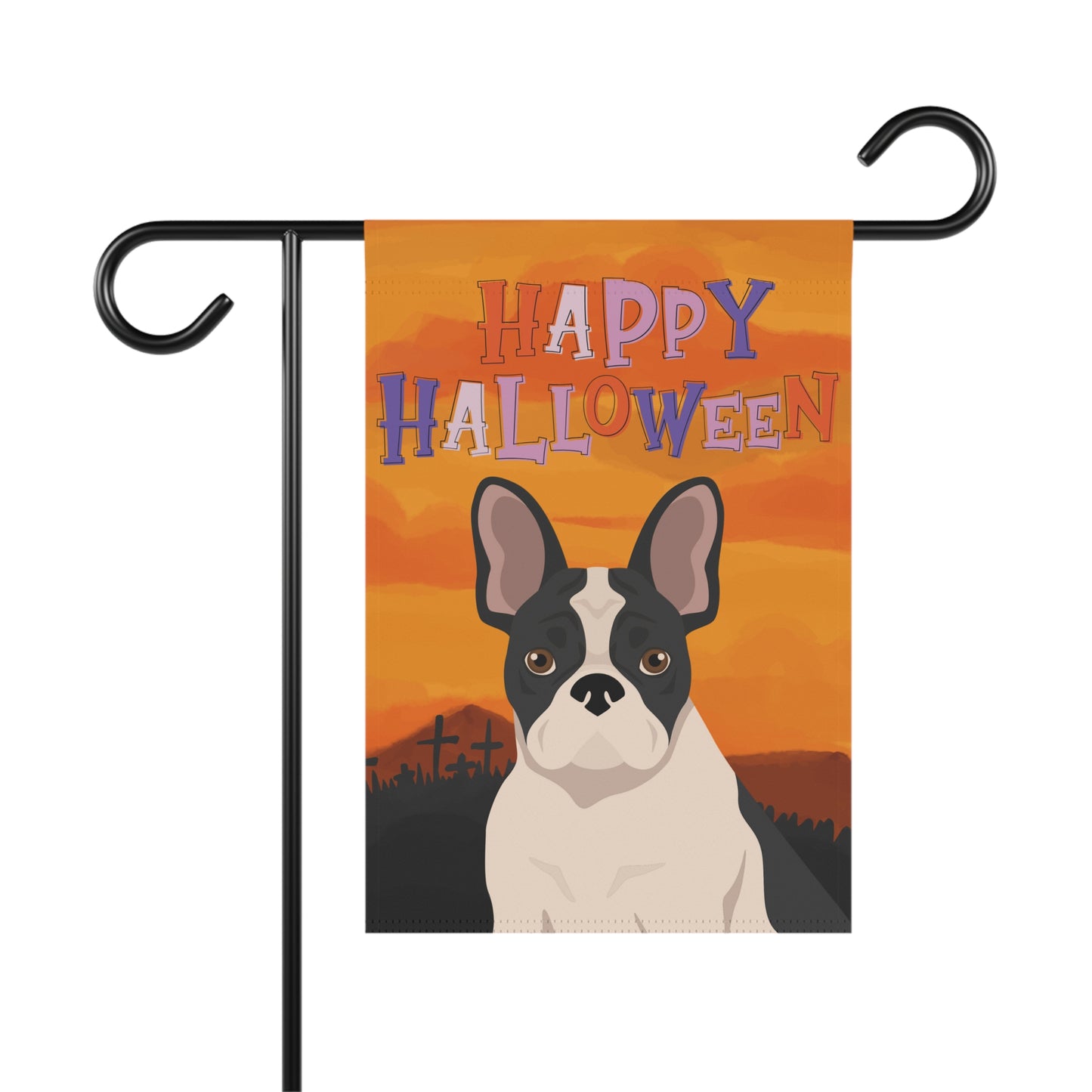 French Bulldog Dog Halloween Garden Flag