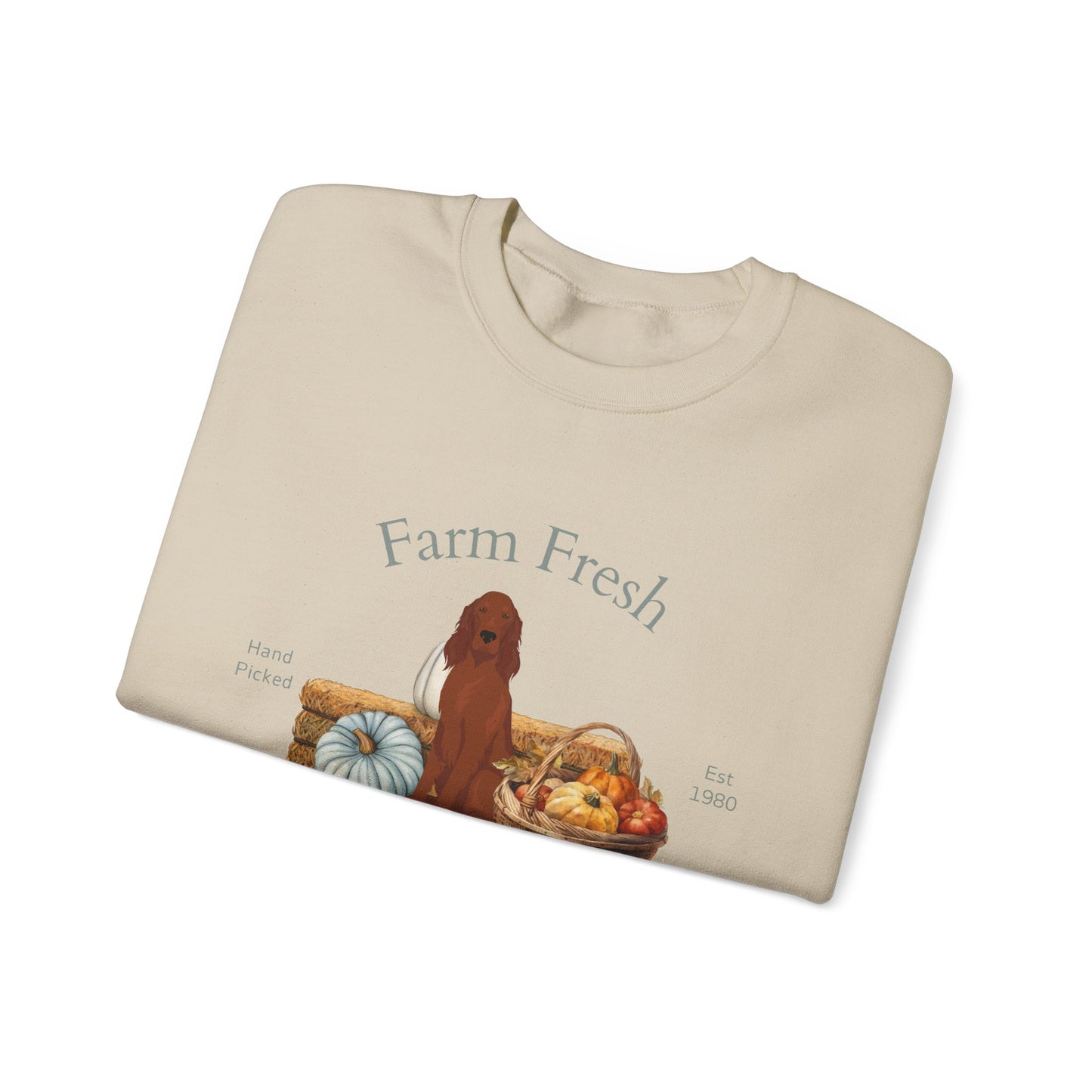 Irish Setter Dog Fall Farm Fresh Unisex Heavy Blend Crewneck Sweatshirt
