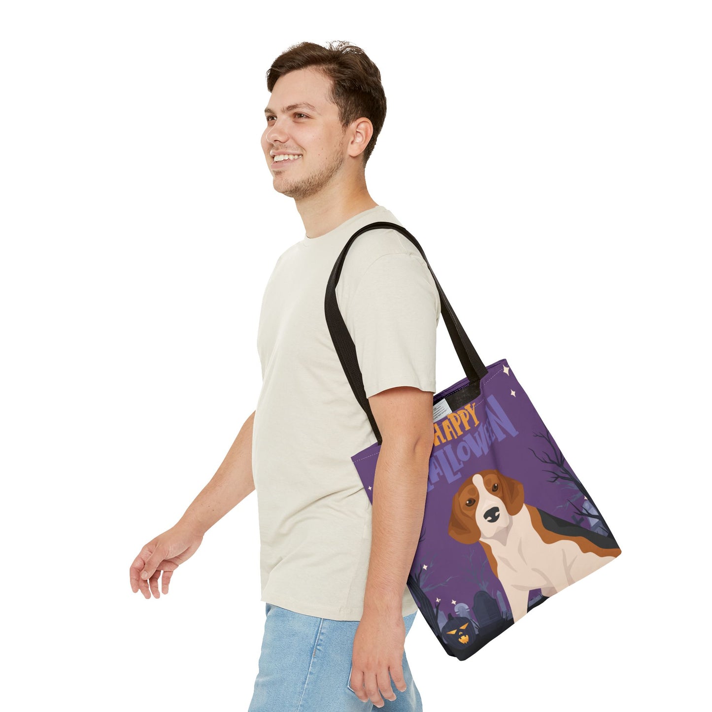 Beagle Dog Happy Halloween Tote Bag 16x16