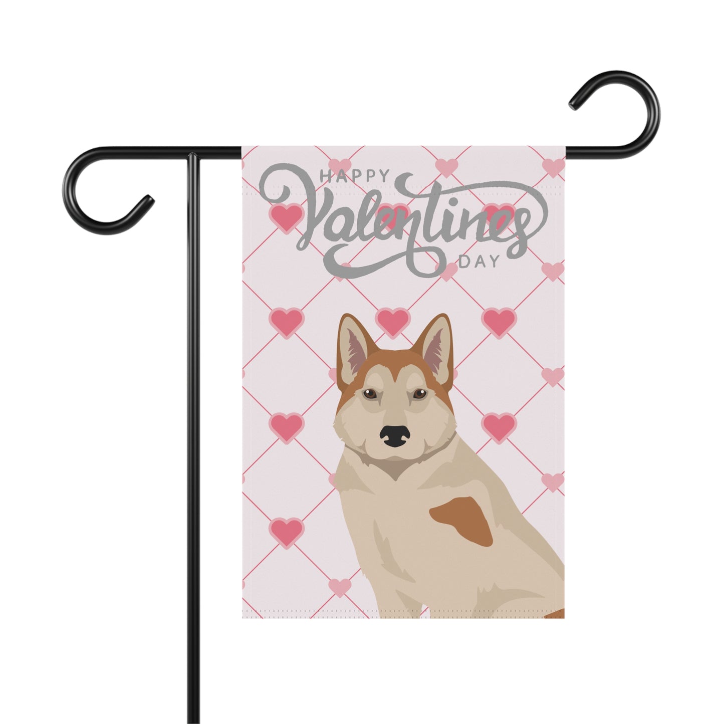 East Siberian Laika Dog Valentines Day Garden Flag