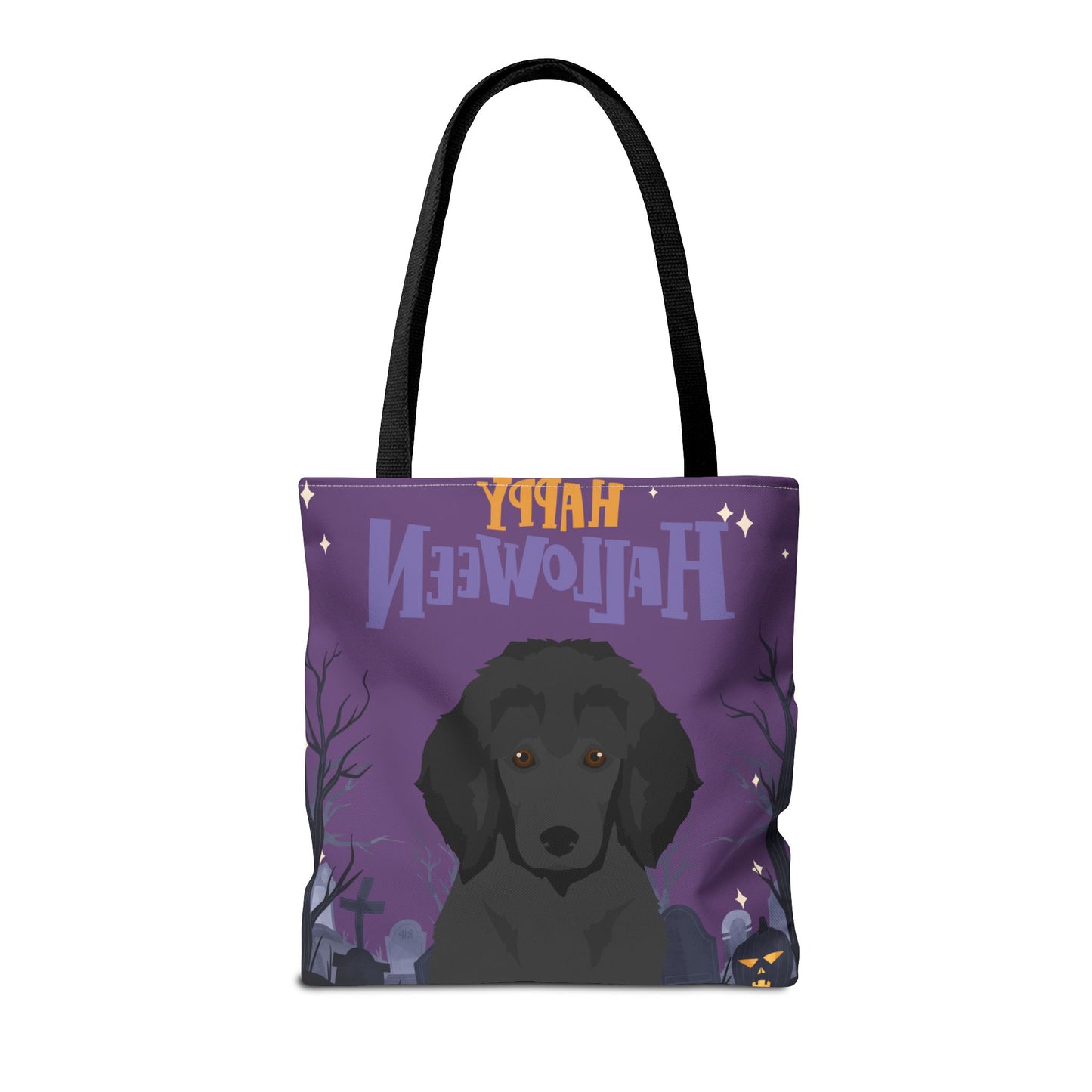Poodle Dog Happy Halloween Tote Bag 16x16