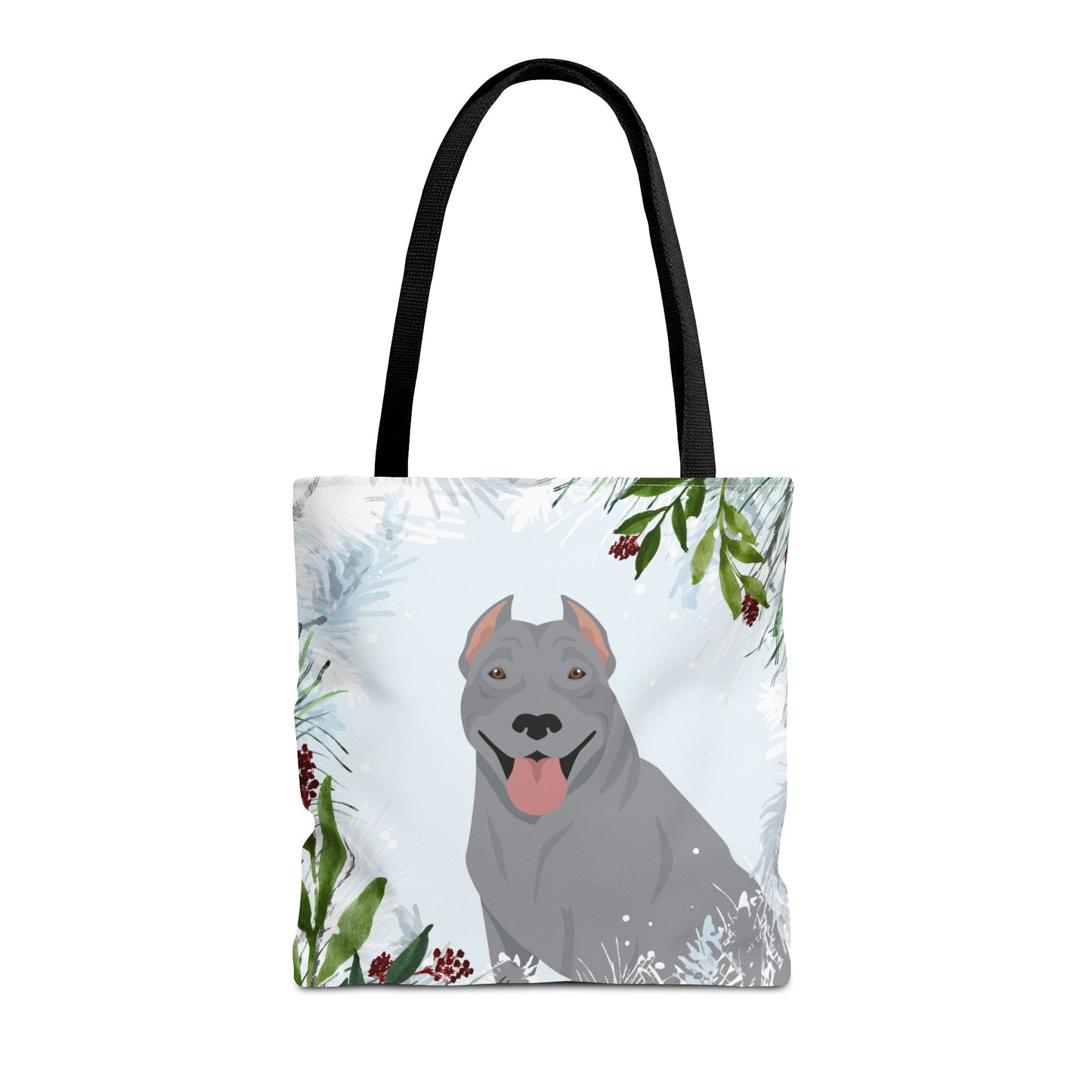 Pit Bull Dog Christmas Holiday Tote Bag 16x16