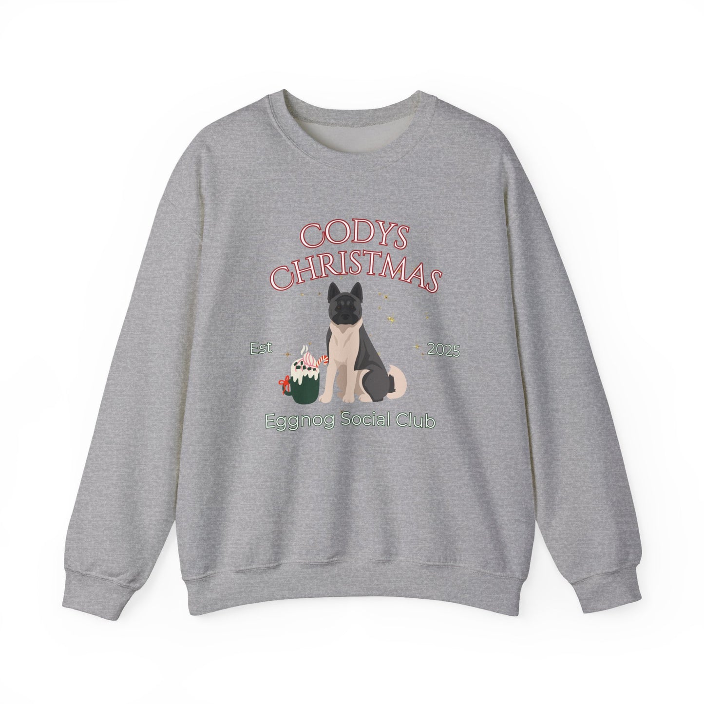 American Akita Dog Christmas Social Club Unisex Heavy Blend Crewneck Sweatshirt Custom Name