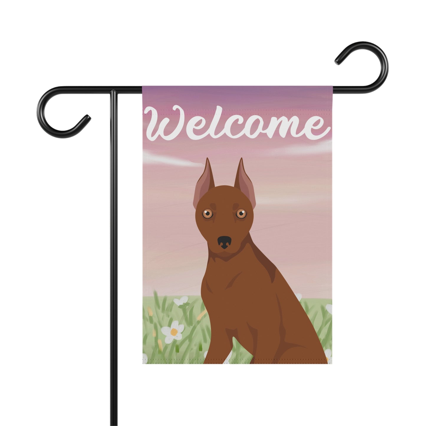 Miniature Pinscher Dog Welcome Garden Flag