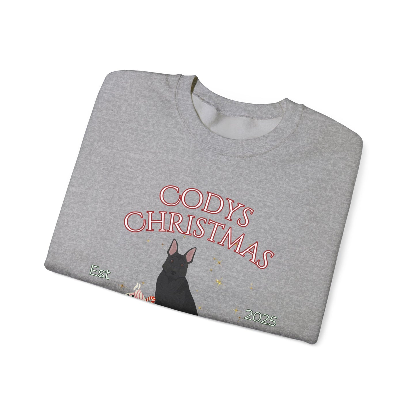 German Shepherd Dog Christmas Social Club Unisex Heavy Blend Crewneck Sweatshirt Custom Name