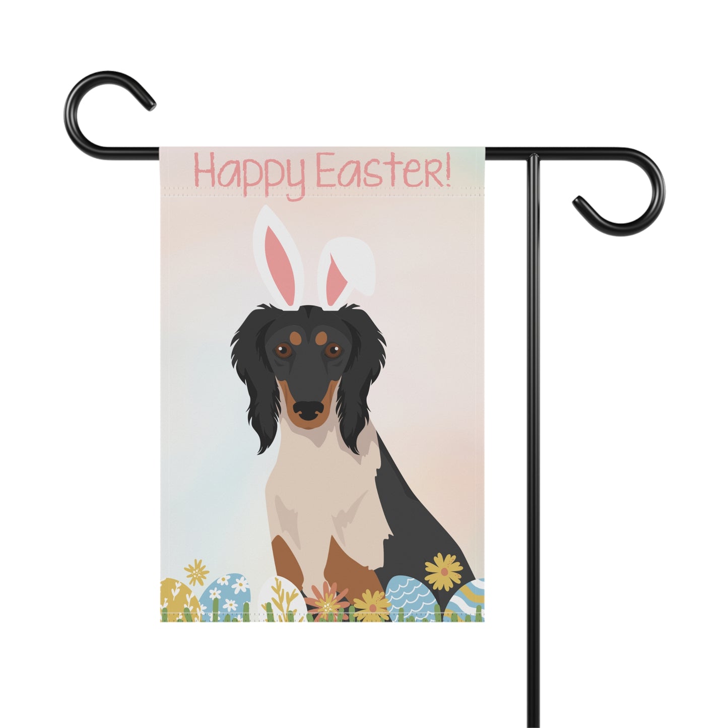 Saluki Dog Happy Easter Garden Flag