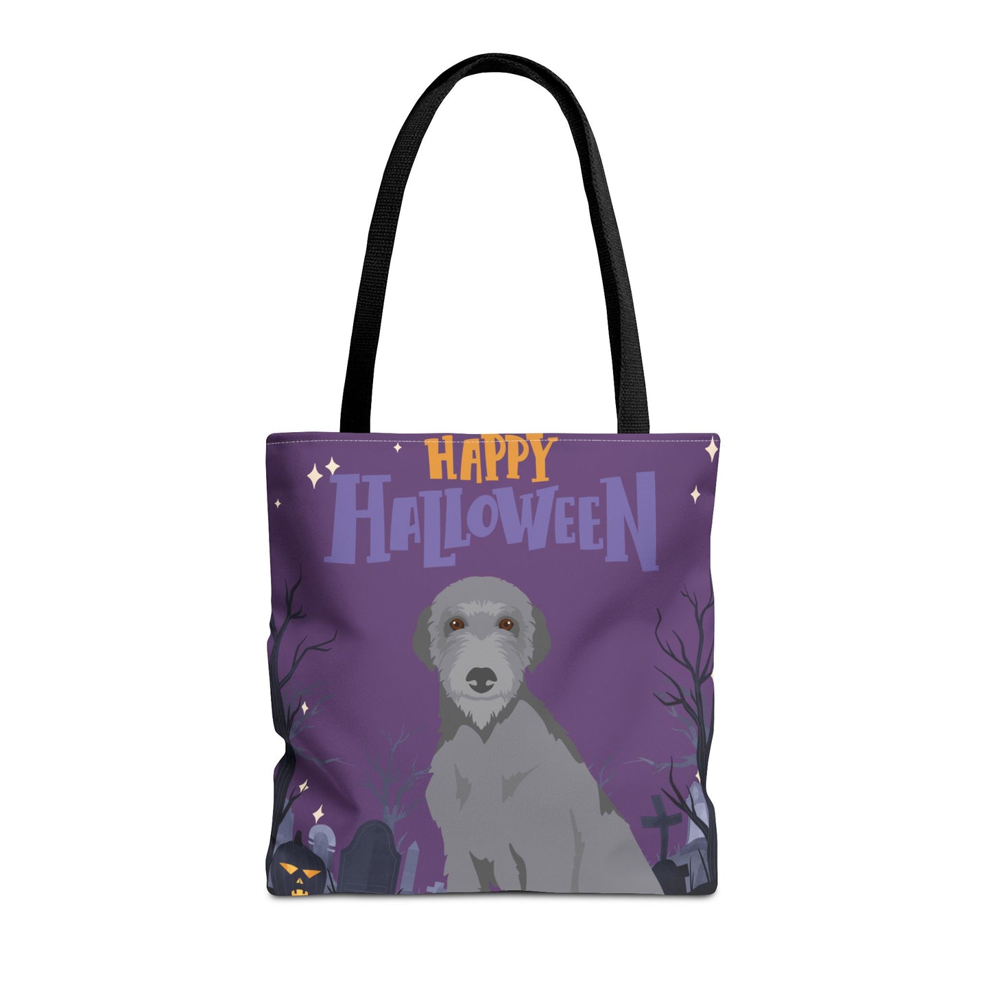 Scottish Deerhound Dog Happy Halloween Tote Bag 16x16