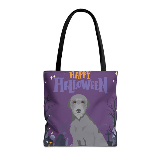 Scottish Deerhound Dog Happy Halloween Tote Bag 16x16
