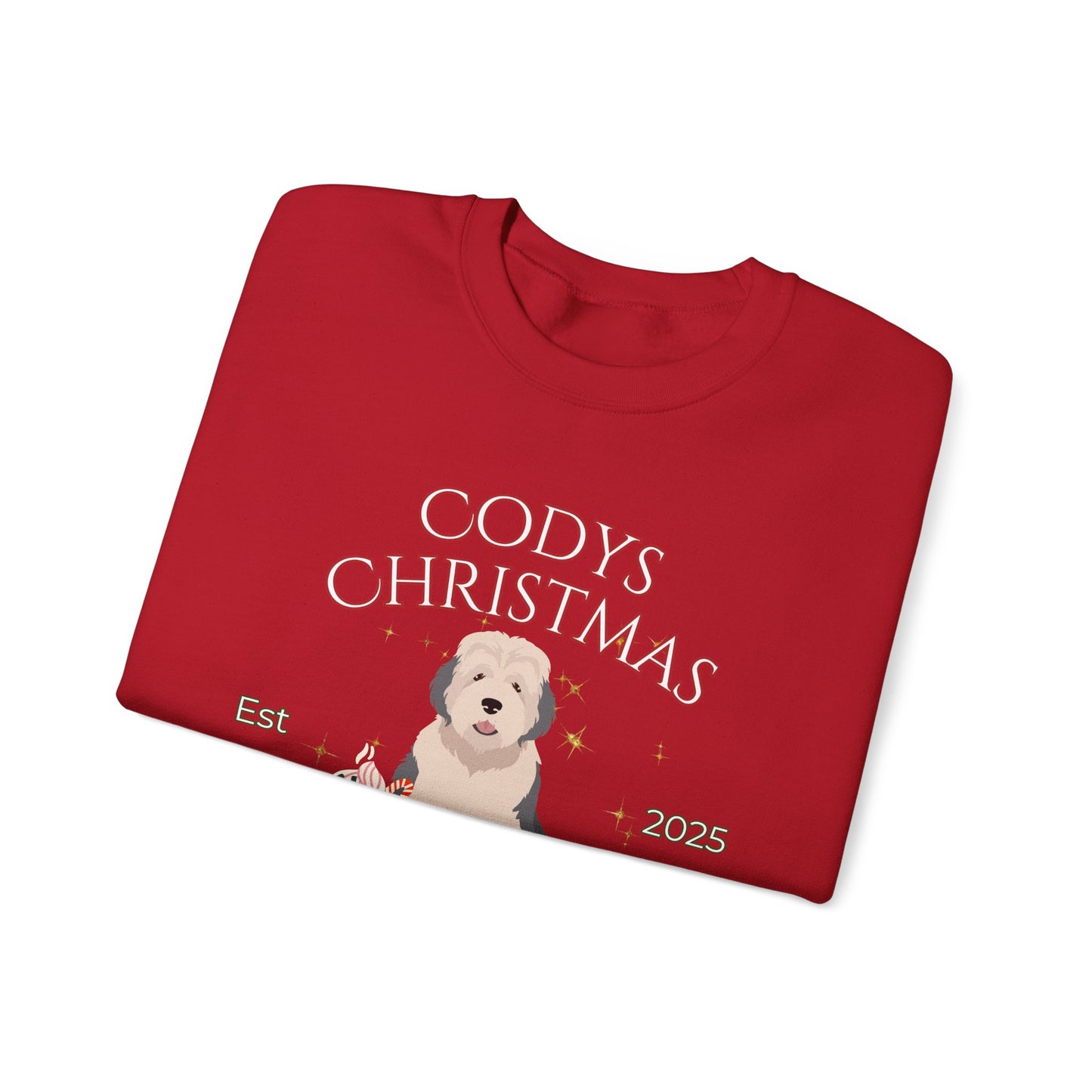 Old English Sheepdog Dog Christmas Social Club Unisex Heavy Blend Crewneck Sweatshirt Custom Name