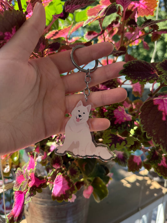 Alaskan Malamute Dog 2.5in Acrylic Keychain