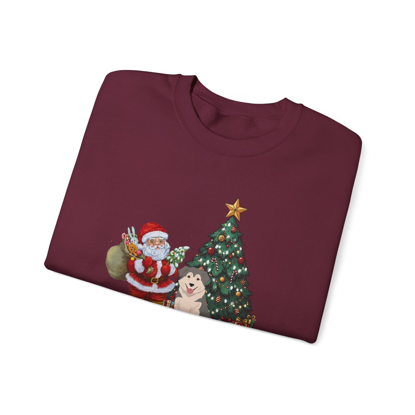 Aidi Dog Santa's Little Helper Unisex Heavy Blend Crewneck Sweatshirt