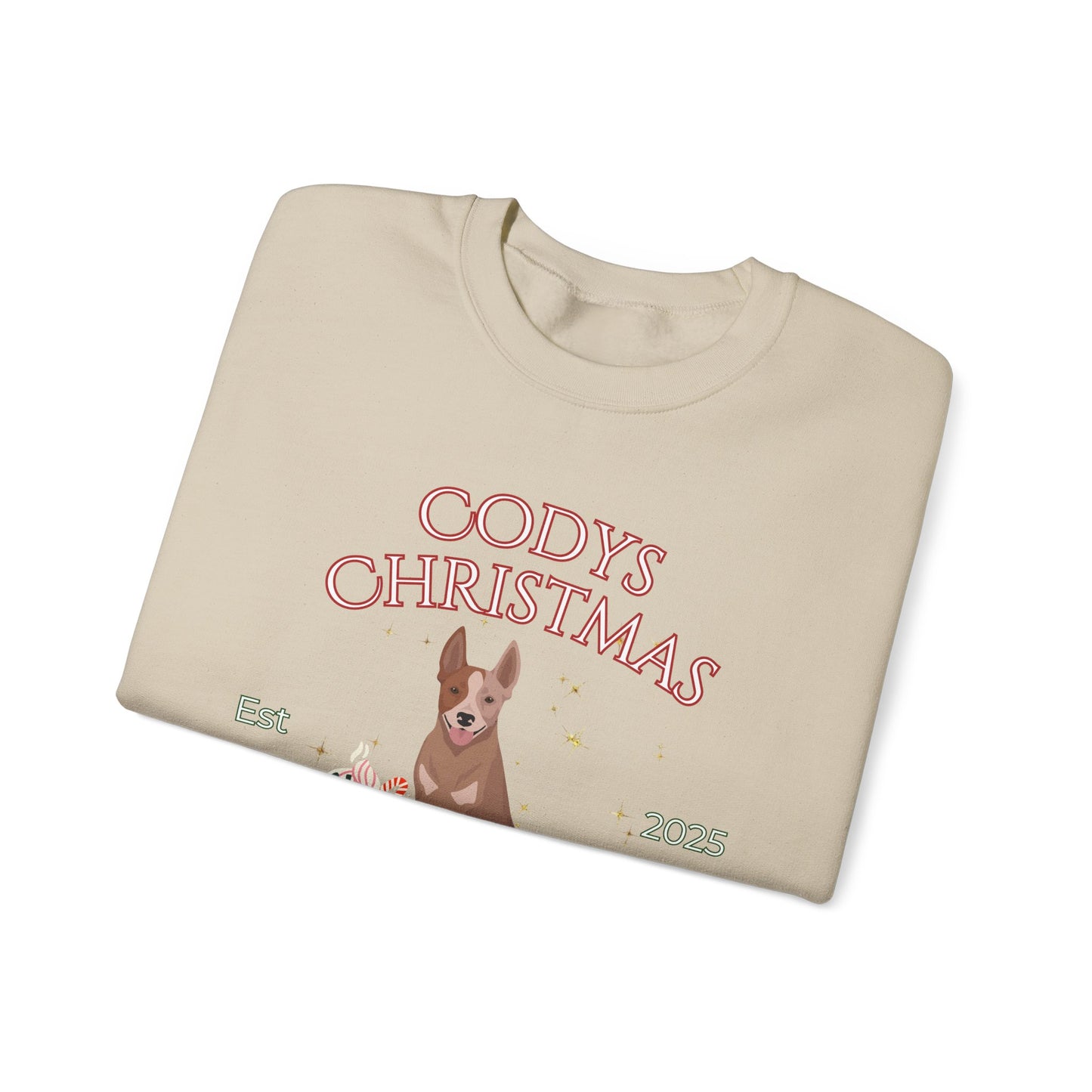 Australian Stumpy Tail Cattle Dog Dog Christmas Social Club Unisex Heavy Blend Crewneck Sweatshirt Custom Name