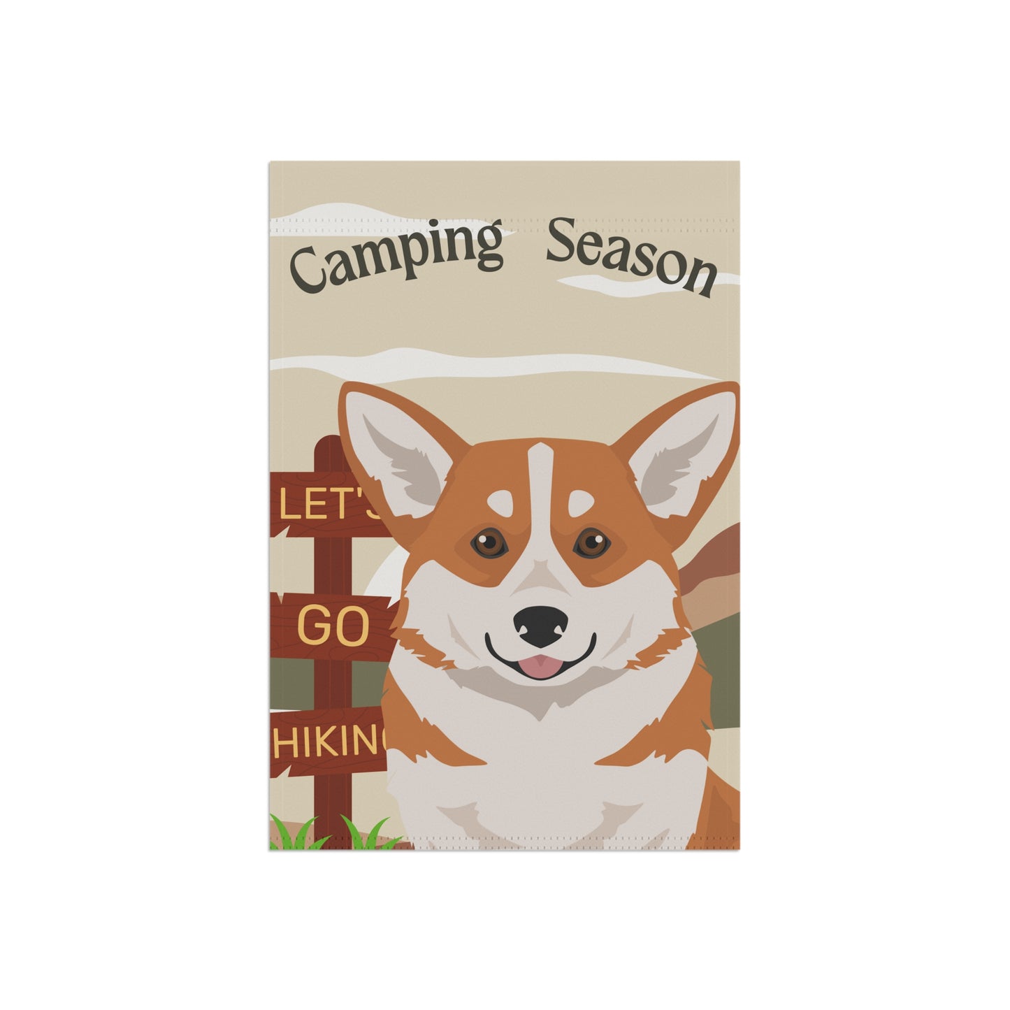 Pembroke Welsh Corgi Dog Camping Garden Flag