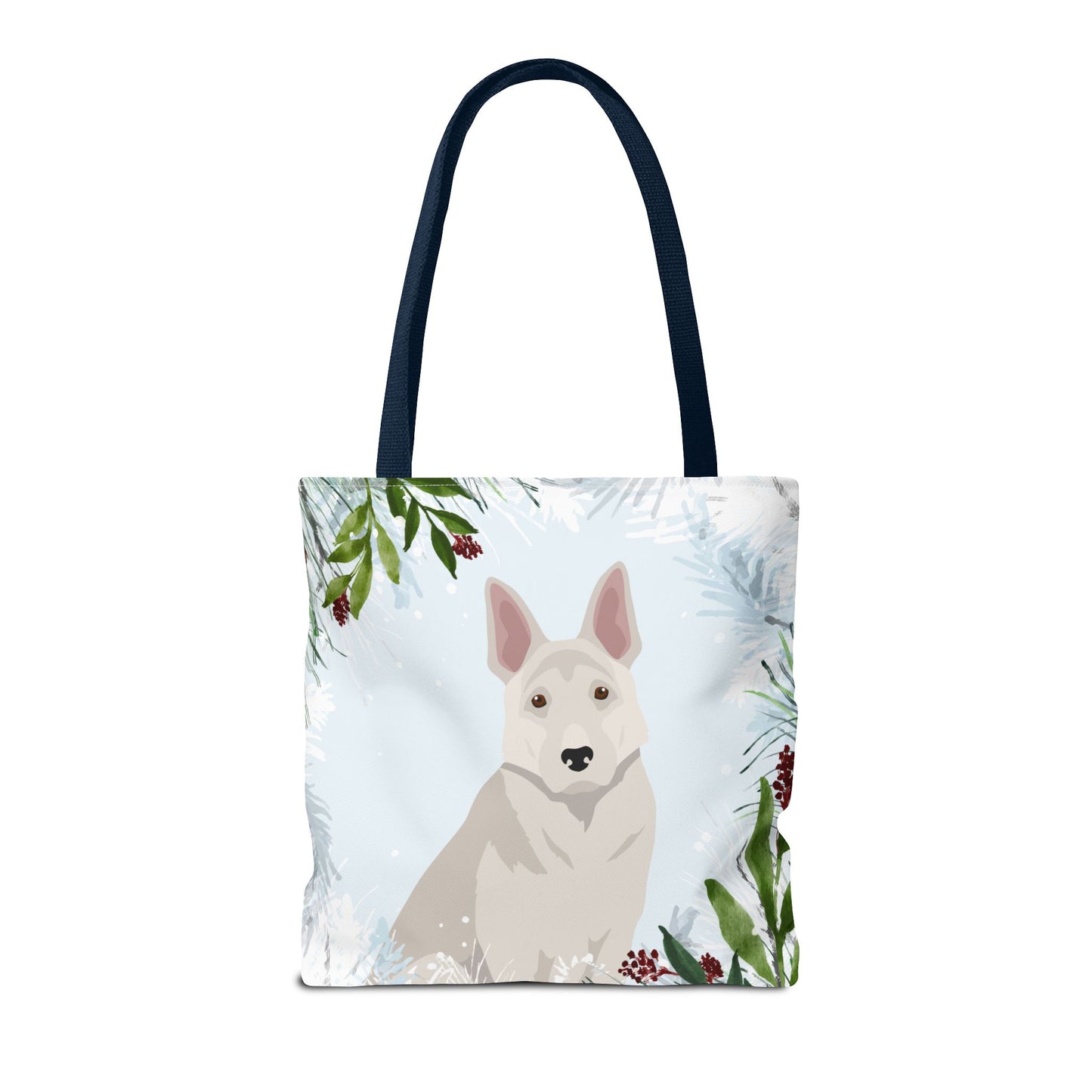 German Shepherd Dog Christmas Holiday Tote Bag 16x16