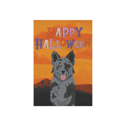 Mudi Dog Halloween Garden Flag
