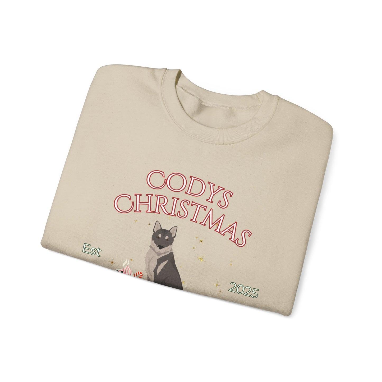 Korean Jindo Dog Christmas Social Club Unisex Heavy Blend Crewneck Sweatshirt Custom Name