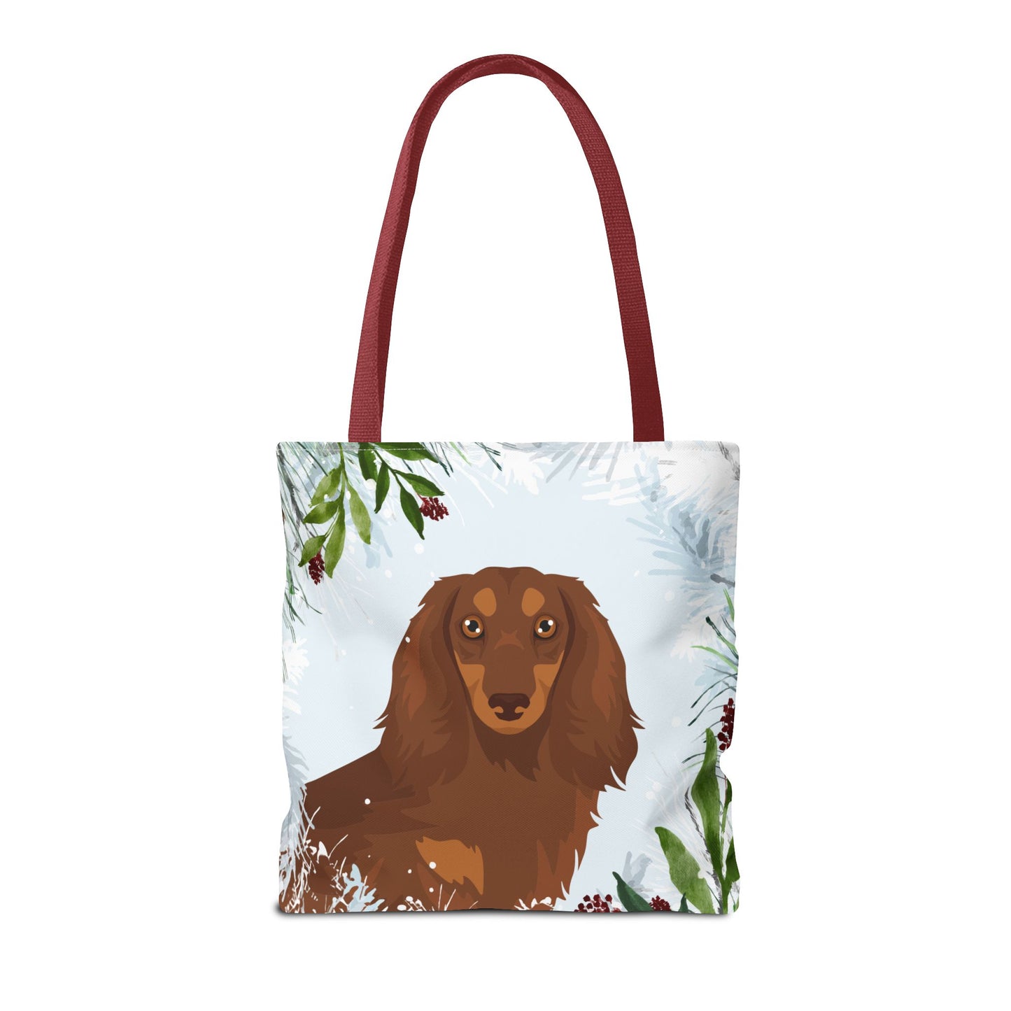 Dachshund Dog Christmas Holiday Tote Bag 16x16