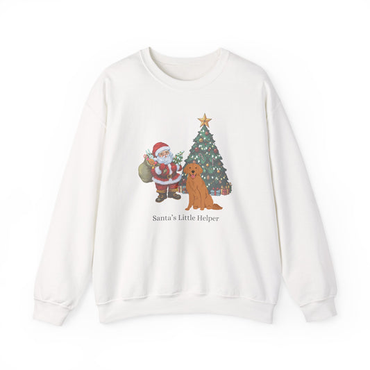 Golden Retriever Dog Santa's Little Helper Unisex Heavy Blend Crewneck Sweatshirt