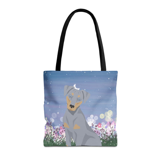 Blue Lacy Dog Tote Bag 16x16