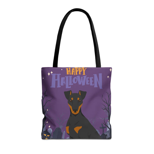 Manchester Terrier Dog Happy Halloween Tote Bag 16x16