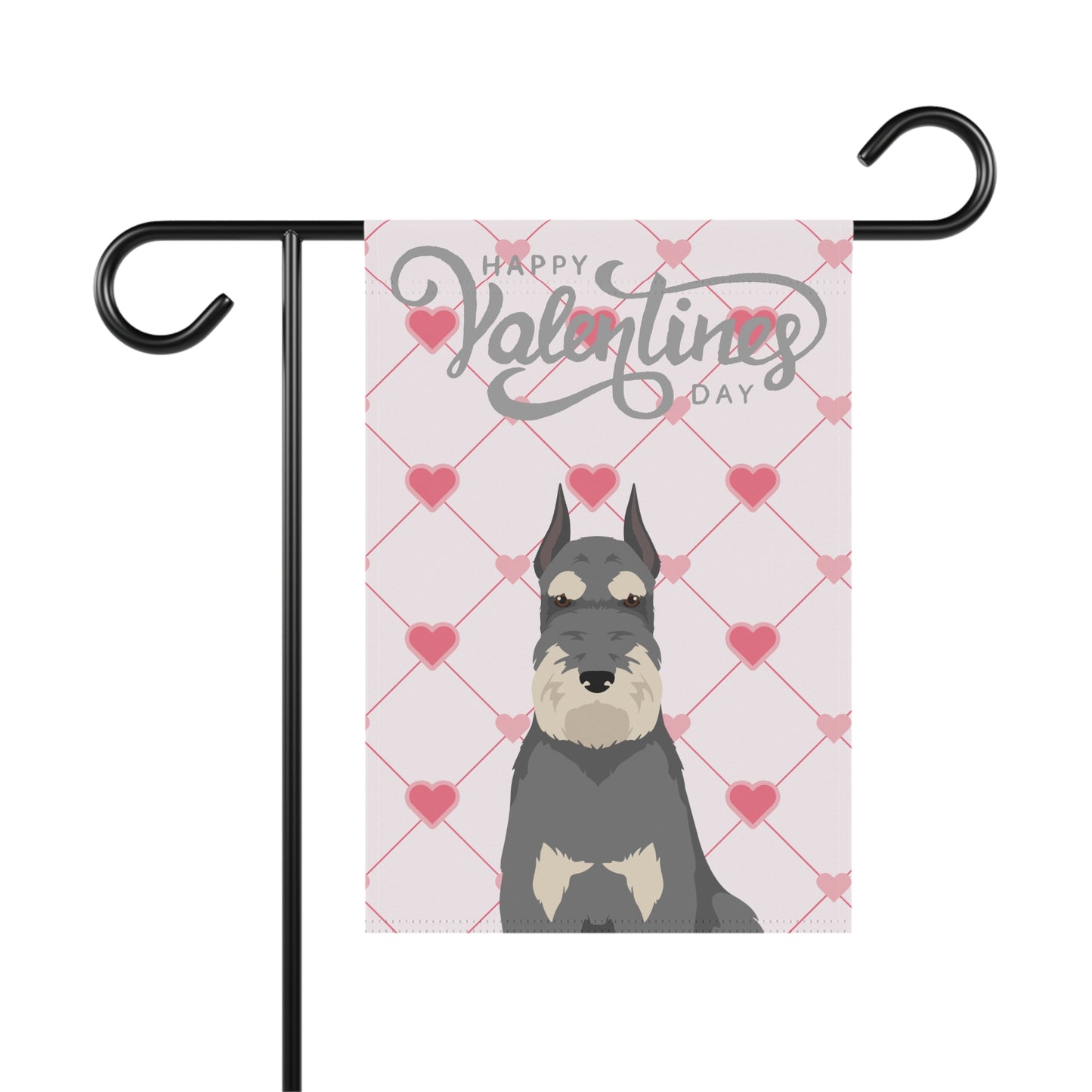 Schnauzer Dog Valentines Day Garden Flag