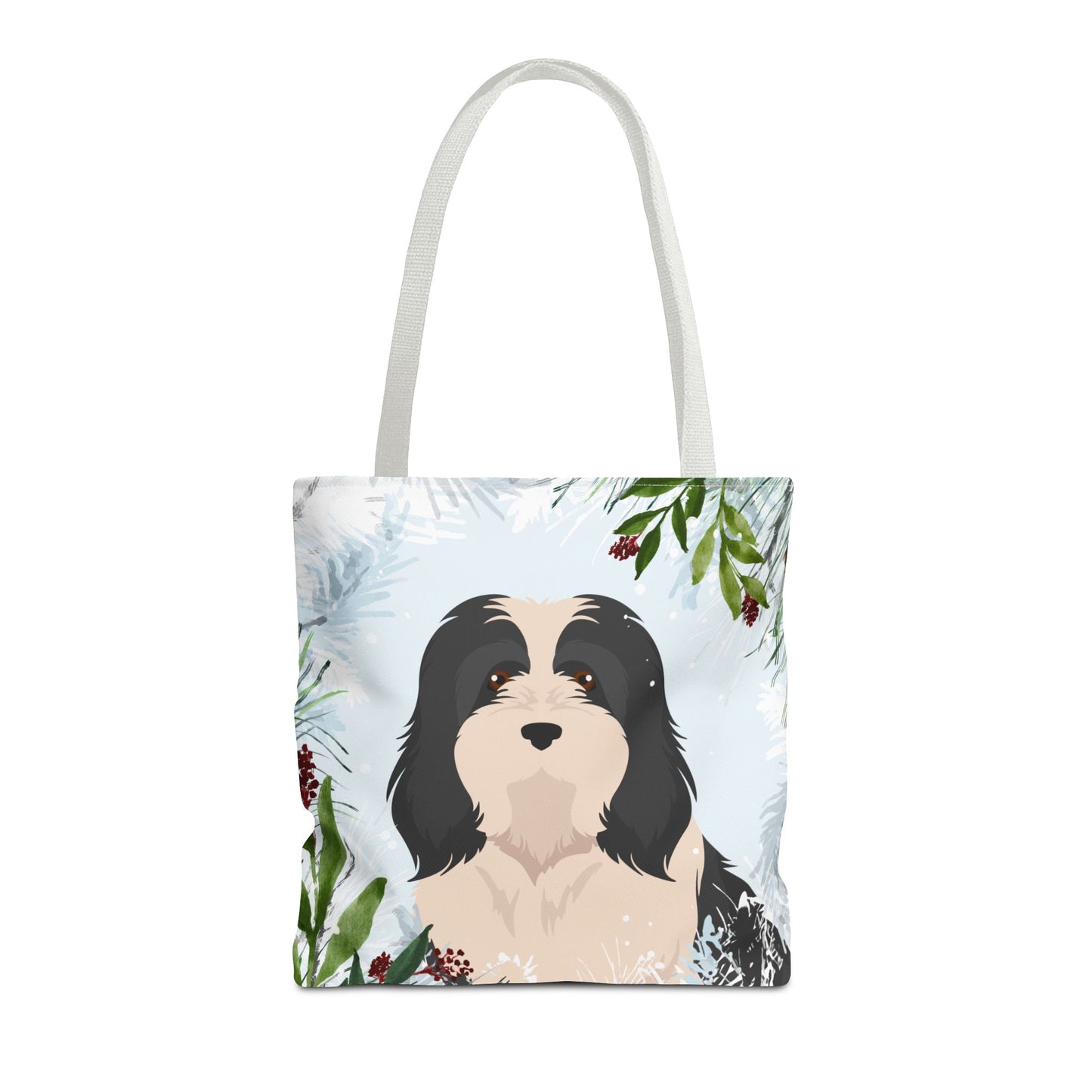 Havanese Dog Christmas Holiday Tote Bag 16x16