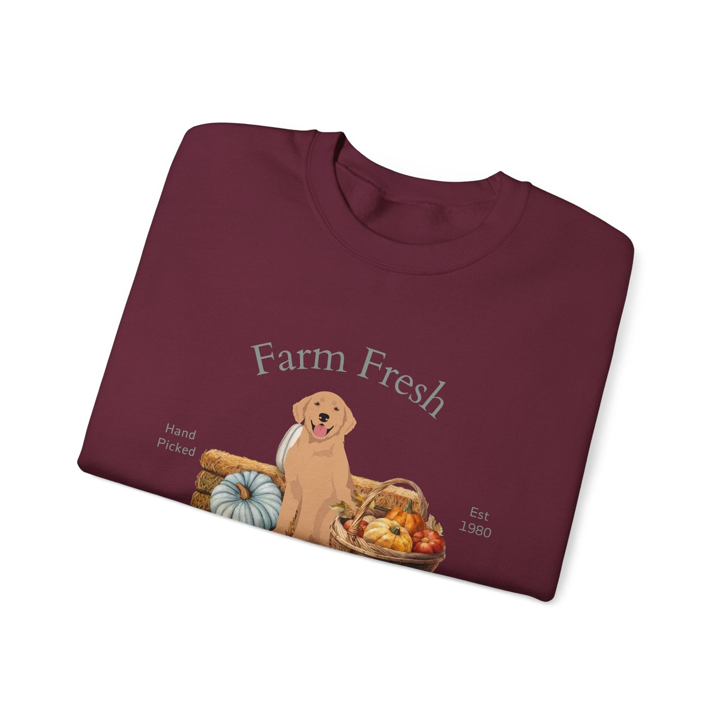 Hovawart Dog Fall Farm Fresh Unisex Heavy Blend Crewneck Sweatshirt