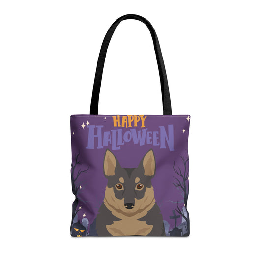 Swedish Vallhund Dog Happy Halloween Tote Bag 16x16