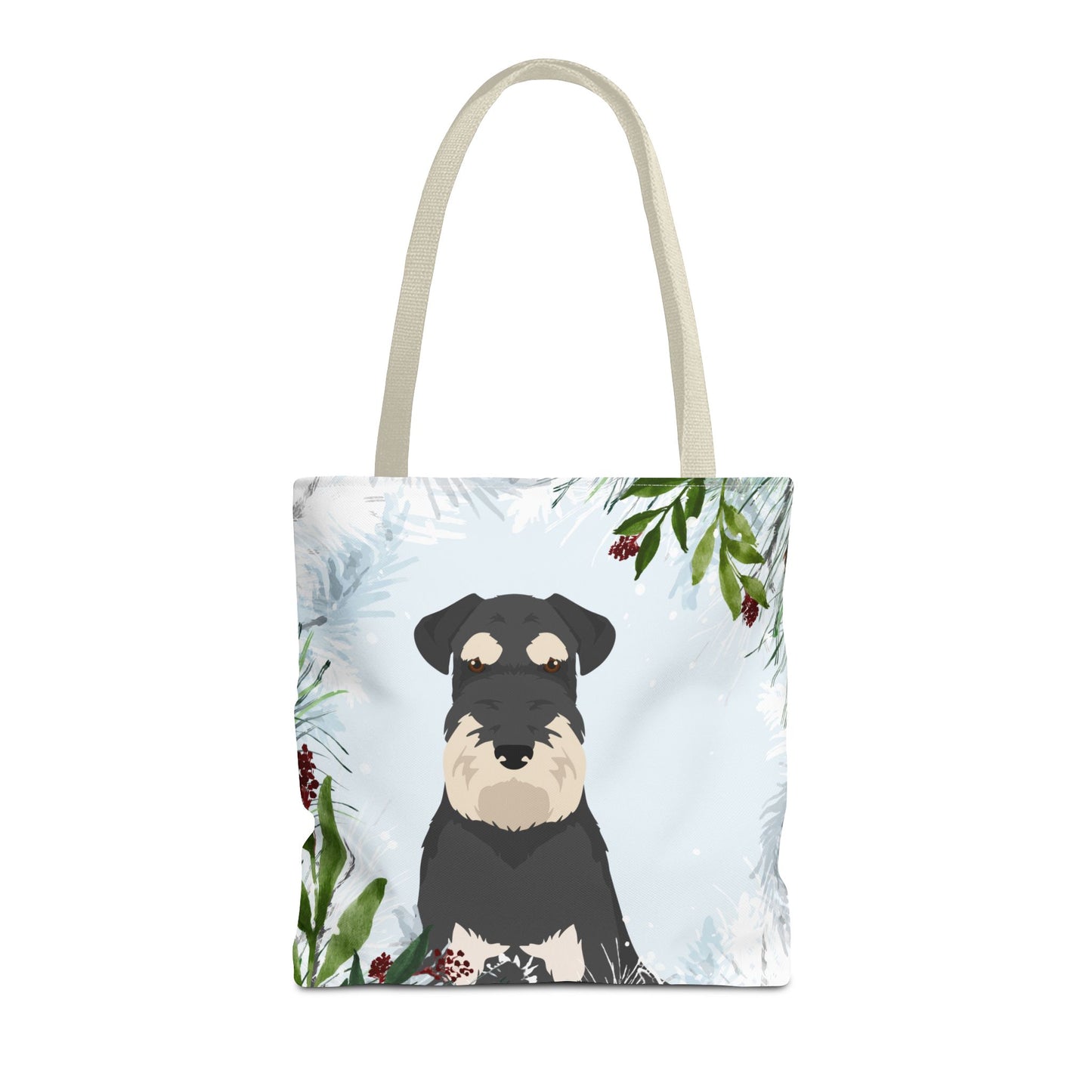 Schnauzer Dog Christmas Holiday Tote Bag 16x16