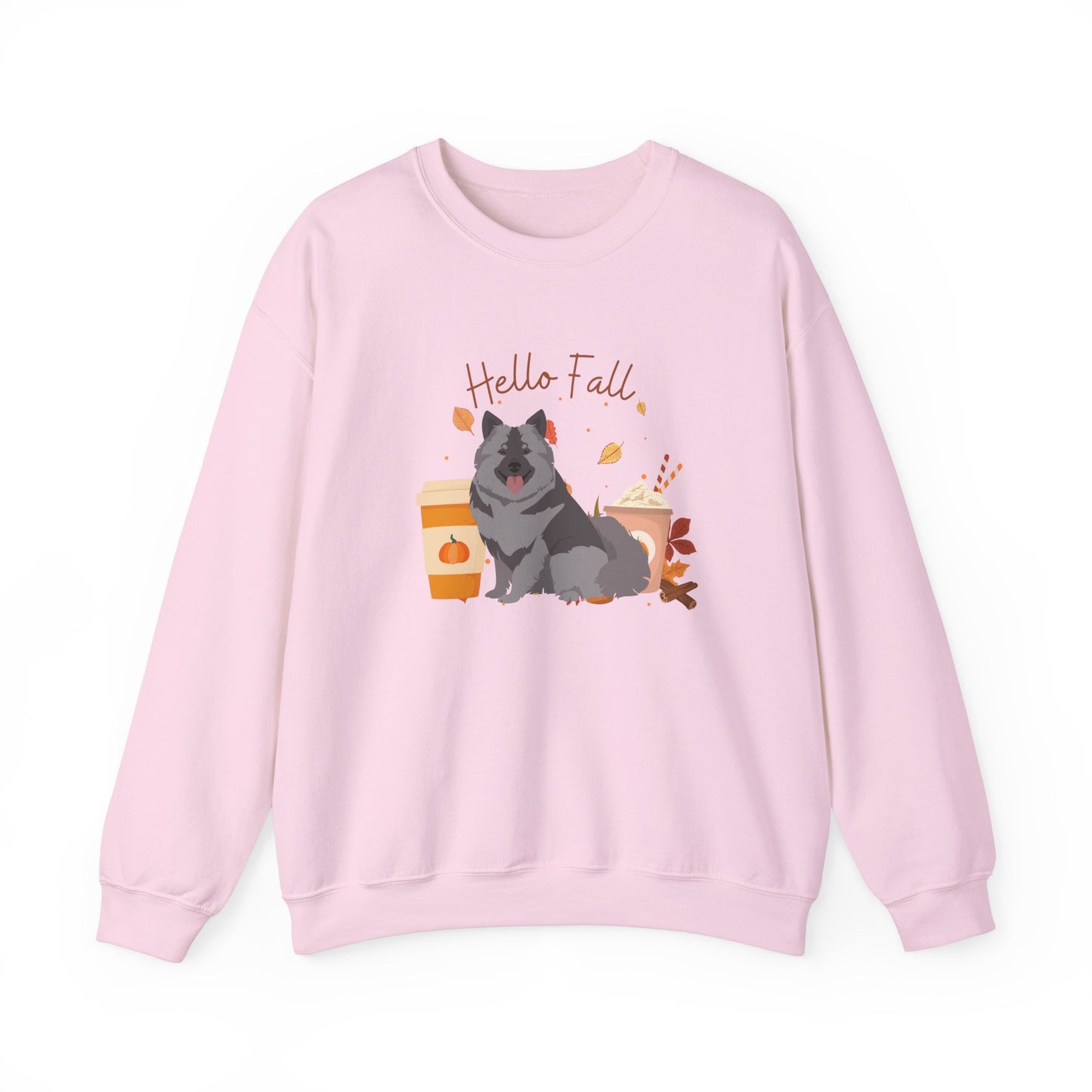 Keeshond Dog Fall Halloween Unisex Heavy Blend Crewneck Sweatshirt