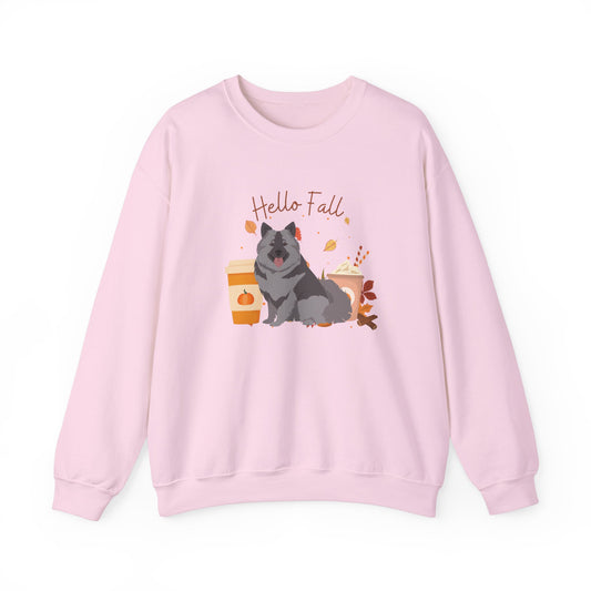 Keeshond Dog Fall Halloween Unisex Heavy Blend Crewneck Sweatshirt