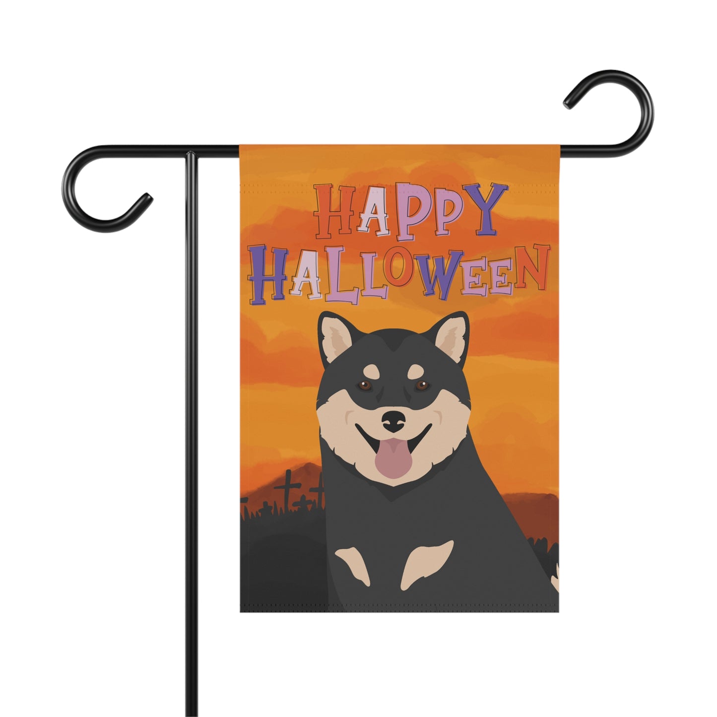 Shiba Inu Dog Halloween Garden Flag