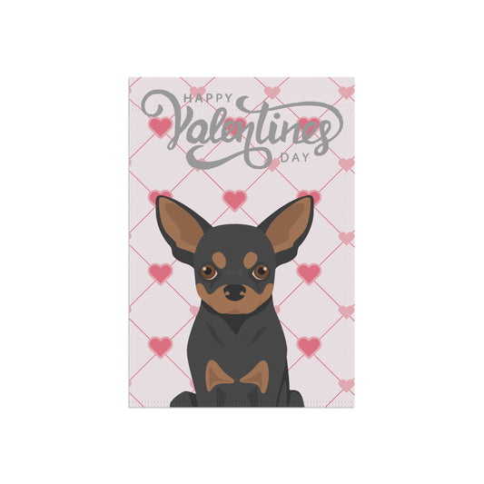 Chihuahua Dog Valentines Day Garden Flag