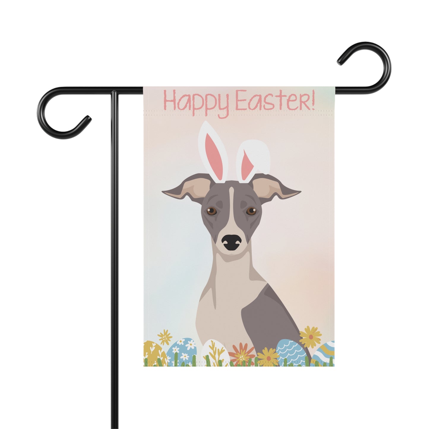 Italian Greyhound Dog Happy Easter Garden Flag