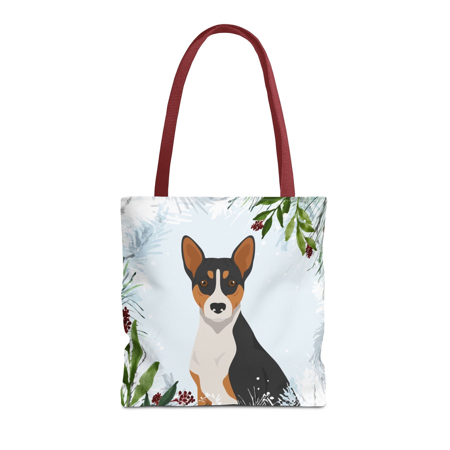Basenji Dog Christmas Holiday Tote Bag 16x16
