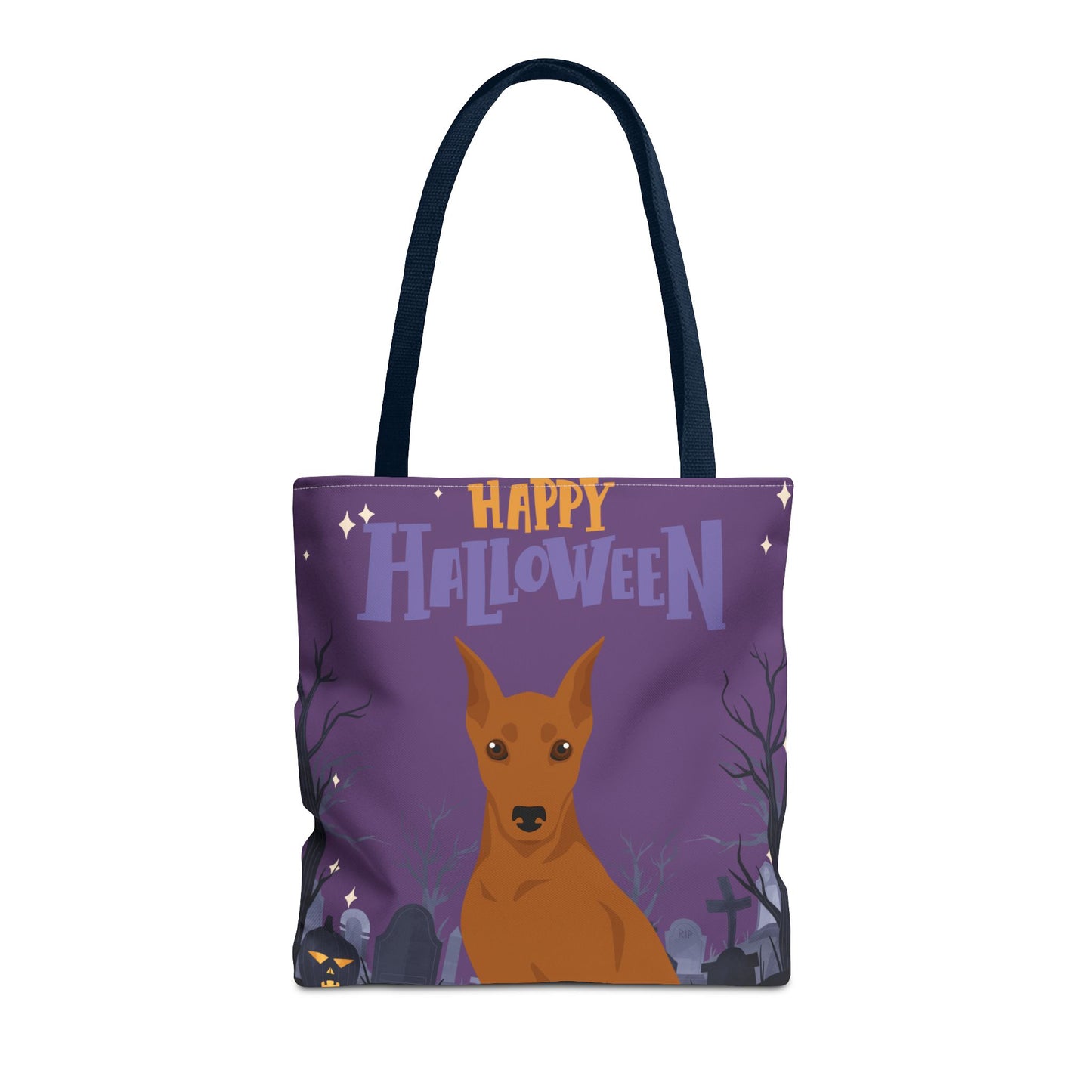 German Pinscher Dog Happy Halloween Tote Bag 16x16