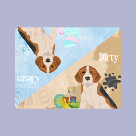 Beagle Dog Clean & Dirty Fridge Magnet Set 3 Pack