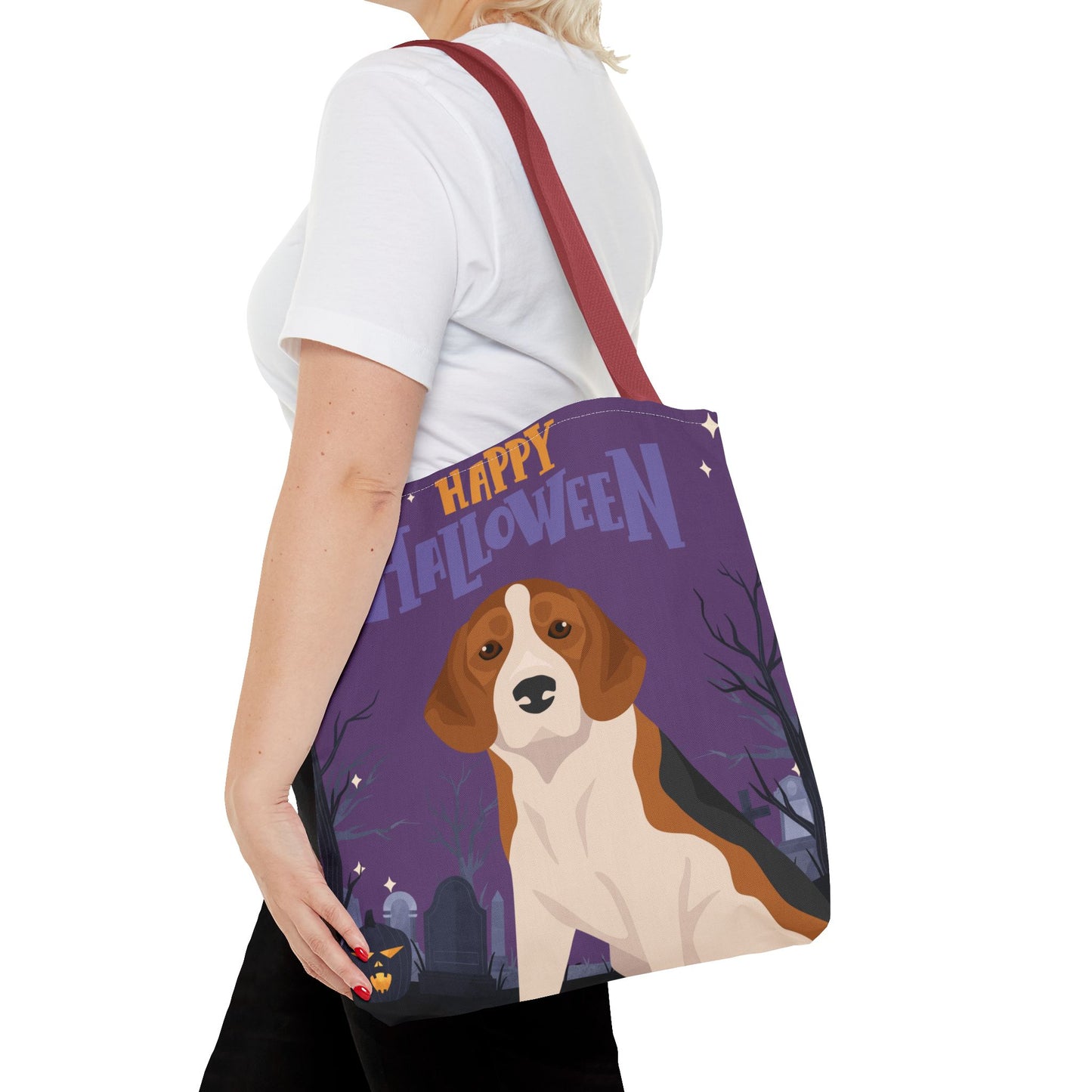 Beagle Dog Happy Halloween Tote Bag 16x16