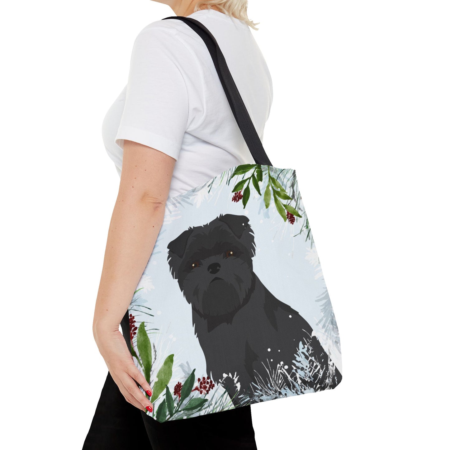 Affenpinscher Dog Christmas Holiday Tote Bag 16x16