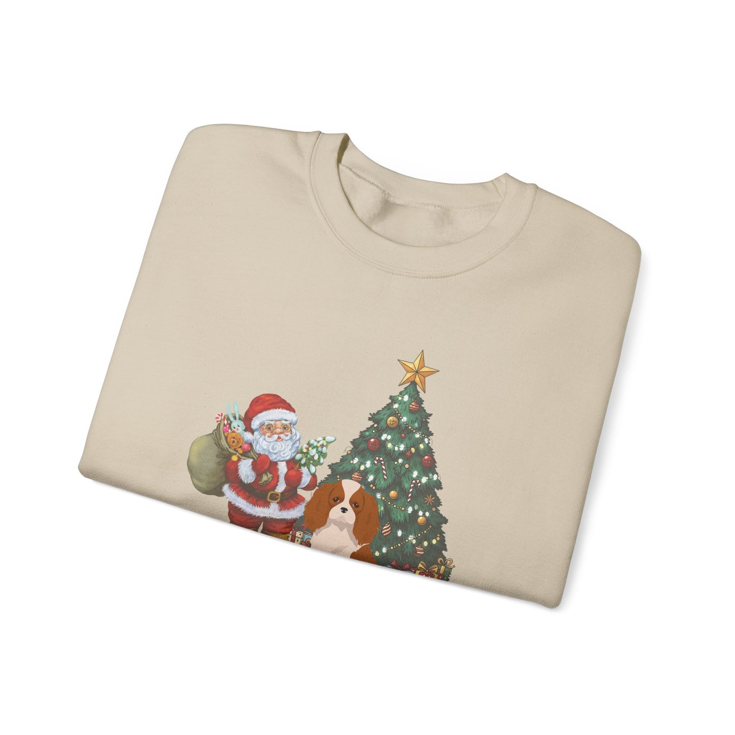 Cavalier King Charles Spaniel Dog Santa's Little Helper Unisex Heavy Blend Crewneck Sweatshirt