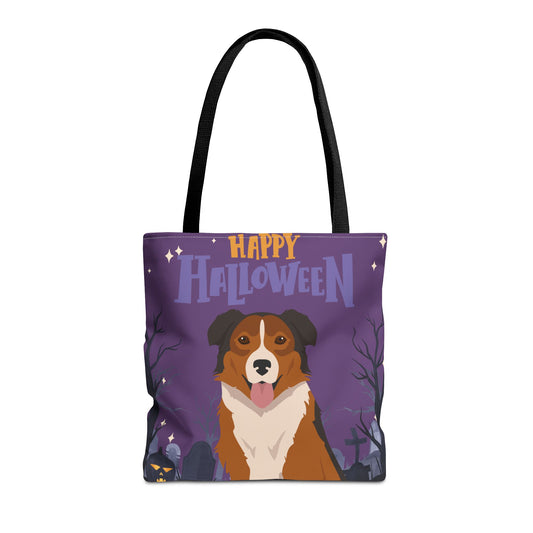 English Shepherd Dog Happy Halloween Tote Bag 16x16