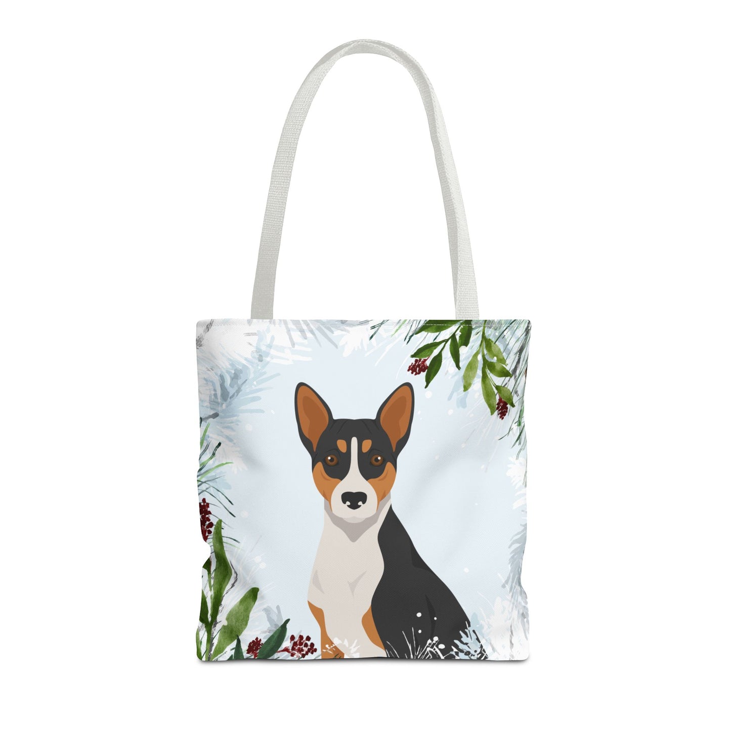 Basenji Dog Christmas Holiday Tote Bag 16x16
