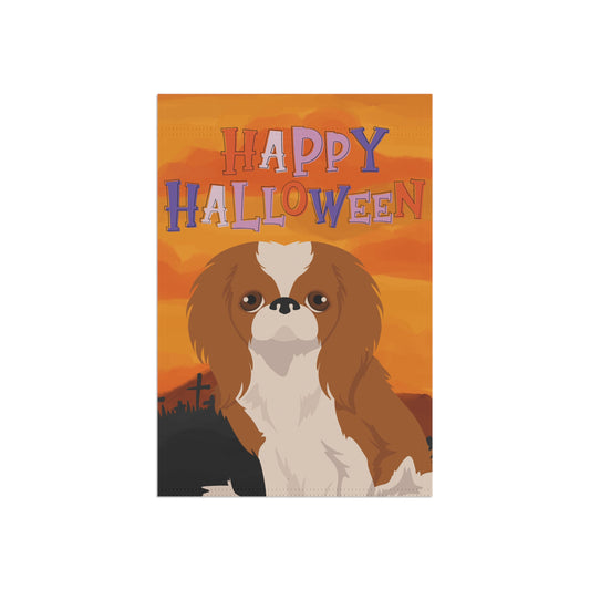 Japanese Chin Dog Halloween Garden Flag