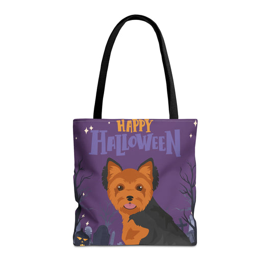 Yorkshire Terrier Dog Happy Halloween Tote Bag 16x16