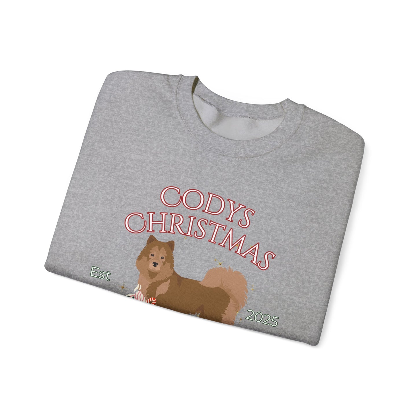 Eurasier Dog Christmas Social Club Unisex Heavy Blend Crewneck Sweatshirt Custom Name